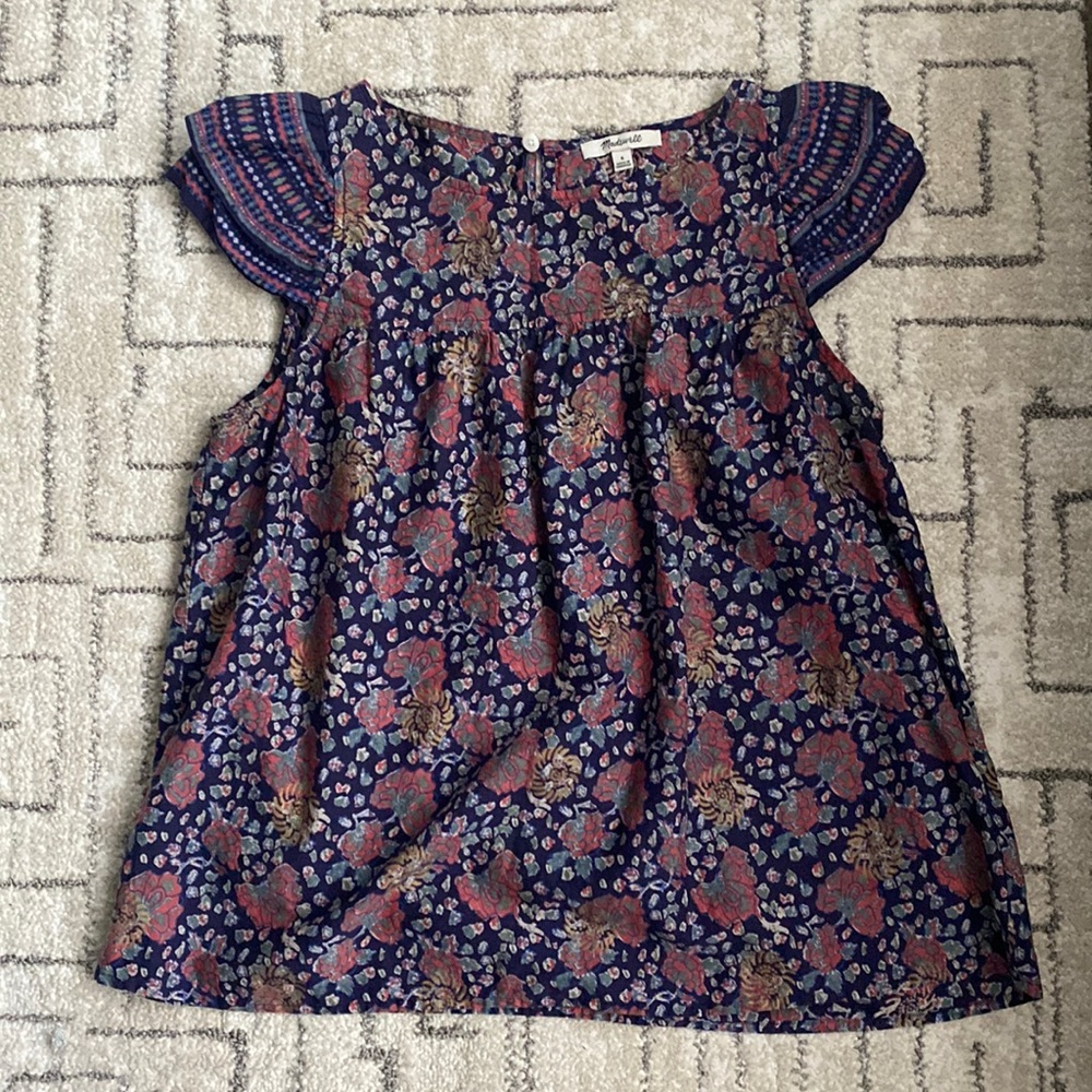 Madewell floral blouse